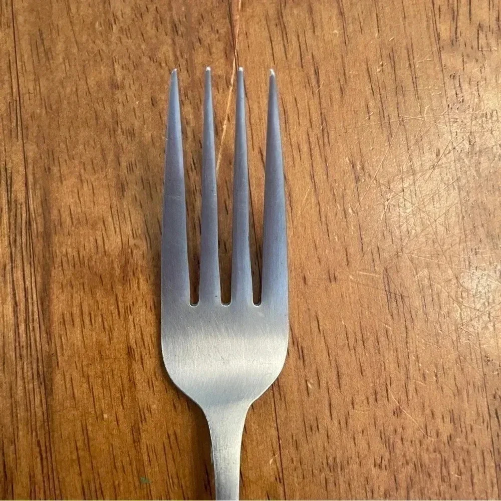 Vintage Bienville Orleans Stainless Steel‎ Dinner Fork Geometric Pattern Japan
